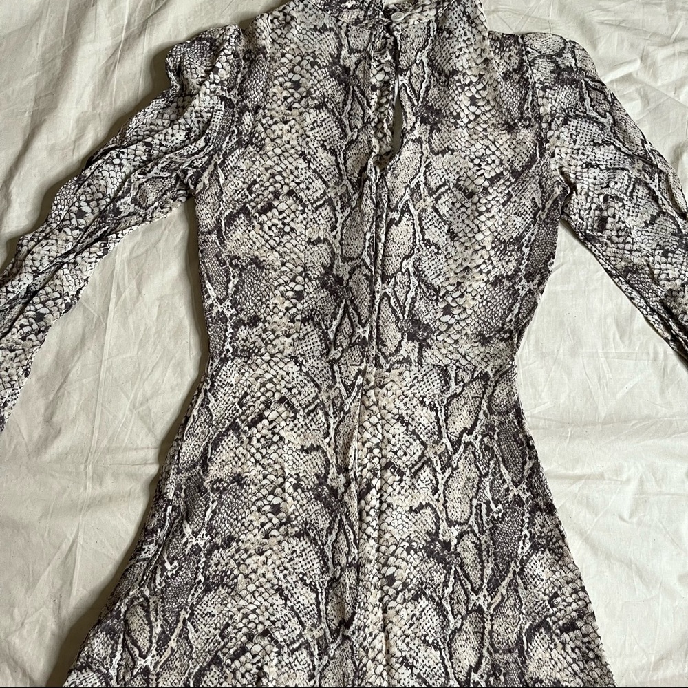 Reformation Mini Python Dress Size 0 - image 8